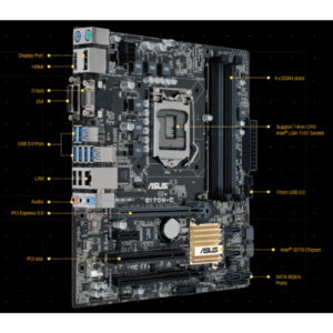 6th 7th GEN MOTHERBOARD 4 RAM SLOT ASUS Q170M-C MICRO ATX (7)