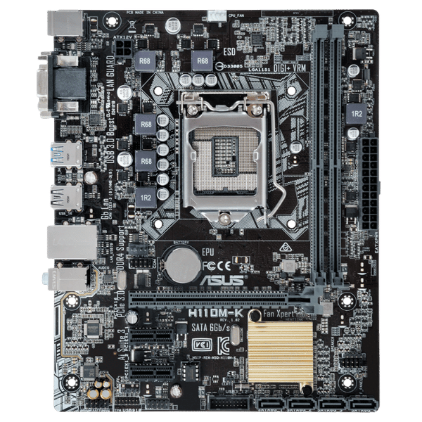 6th GEN MOTHERBOARD 2 RAM SLOT ASUS H110M-K MiCRO ATX (4)