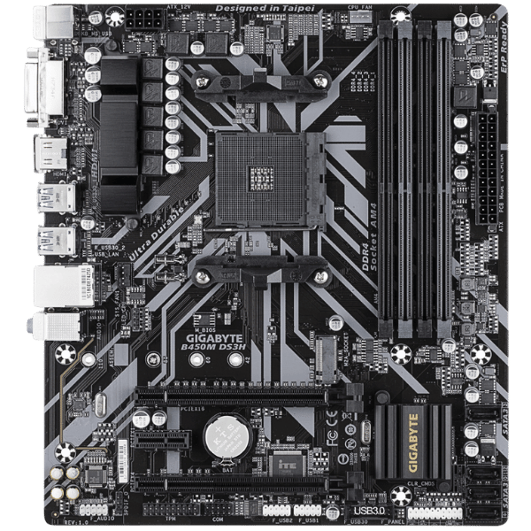 GiGABYTE B450M DS3H AMD RYZEN MOTHERBOARD MiCRO ATX USED (14)