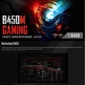 GiGABYTE B450M GAMiNG AMD RYZEN MOTHERBOARD MiCRO ATX USED (6)