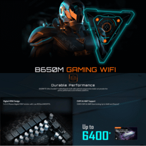 GiGABYTE B650M GAMiNG WiFi AM5 MOTHERBOARD DDR5 MiCRO ATX (8)