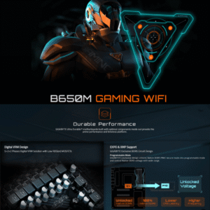 GiGABYTE B650M GAMiNG WiFi AM5 MOTHERBOARD DDR5 MiCRO ATX (9)