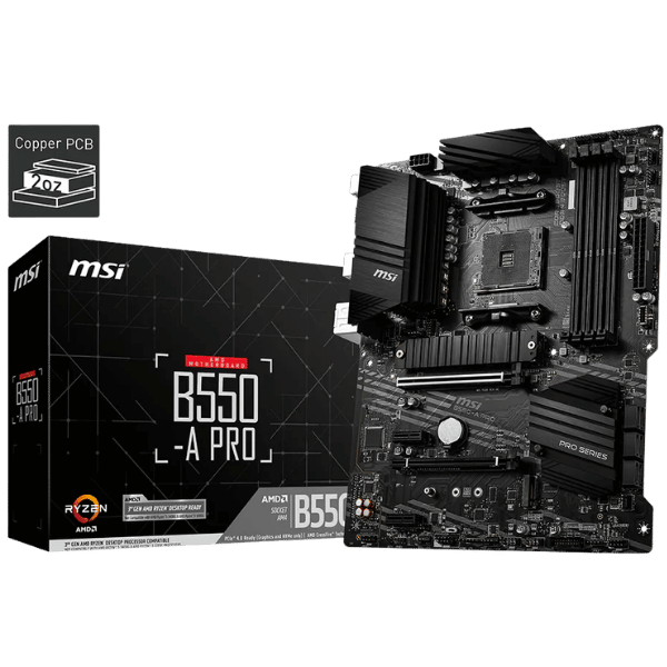 MSI B550-A PRO AMD RYZEN MOTHERBOARD AM4 FULL ATX BOX PACK (23)