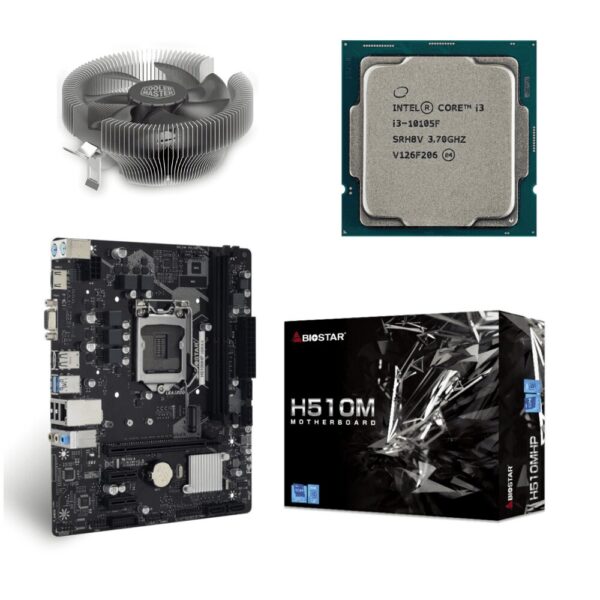 i3 10105 10TH GEN MOTHERBOARD PROCESSOR PACKAGE WiTH BiOSTAR H510M (NEW)